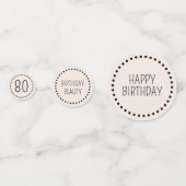 Einfacher Spaß Chic Editable Polka Dot Circle Konfetti (Vorderseiten)