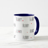 Einfacher Spaß "Hubby" Typografie + Liebe der klei Tasse (VorderseiteRechts)