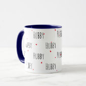 Einfacher Spaß "Hubby" Typografie + Liebe der klei Tasse (Vorderseite Links)