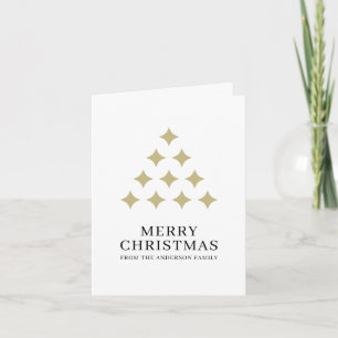 Einfacher Sternbaum weiß Frohe Weihnachten
