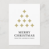 Einfacher Sternbaum weiß Frohe Weihnachten  (Vorderseite)