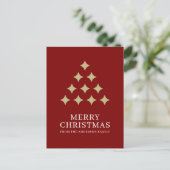 Einfacher Sternenbaum rotes Frohe Weihnachten  (Stehend Vorderseite)