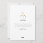 Einfacher Sternenbaum weiß Frohe Weihnachten (Rückseite)