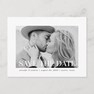 Einfacher Stil Save the Date Ankündigung von Fot Postkarte