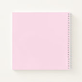 Einfacher stilvoller rosa Text Notizblock (Rückseite)