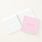 Einfacher stilvoller rosa Text Notizblock (Innenseite)