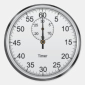 Einfacher Stopwatch Round Sticker (Vorderseite)