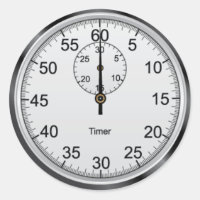Einfacher Stopwatch Round Sticker