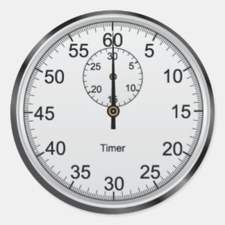 Einfacher Stopwatch Round Sticker