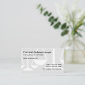 Einfacher Strafverteidiger Visitenkarte (Stehend Vorderseite)