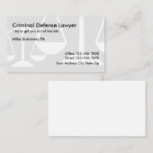 Einfacher Strafverteidiger Visitenkarte (Vorne/Hinten)
