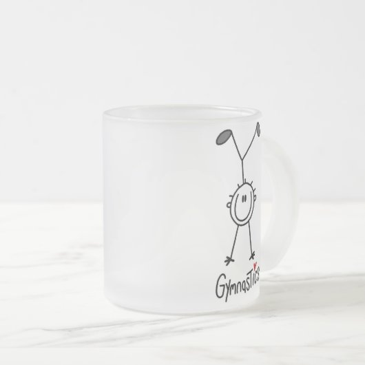 Einfacher StrichmännchenGymnast Mattglastasse (VorderseiteRechts)
