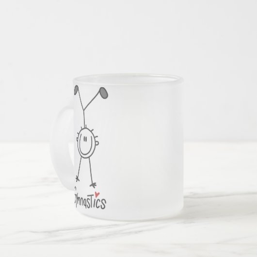 Einfacher StrichmännchenGymnast Mattglastasse (Vorderseite Links)