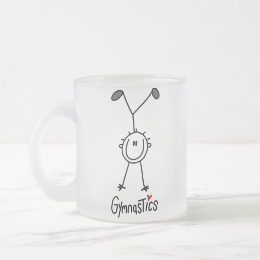 Einfacher StrichmännchenGymnast Mattglastasse (Links)