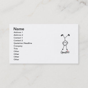 Einfacher StrichmännchenGymnast Visitenkarte