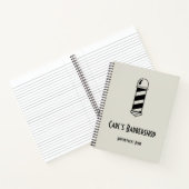 Einfacher Strichpol und Textvorlage für Barbershop Notizblock (Innenseite)