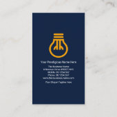 Einfacher Stromschalter für Gold Light Bulb Visitenkarte (Rückseite)