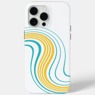 Einfacher Swirl - Türkis und Gelb Case-Mate iPhone Hülle