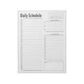 Einfacher Tagesplan Editor Notizblock (Rotiert)