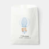 Einfacher Teddybär Blauer Ballon Geschenktütchen (Vorderseite)