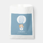 Einfacher Teddybär Blauer Ballon Geschenktütchen (Vorderseite)