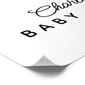 Einfacher Teddybär Blauer Luftballon Poster (Ecke)