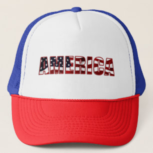 Einfacher Text Amerika Truckerkappe