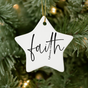 Einfacher Text der Black Faith Bible Verse Calligr Keramik Ornament