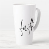 Einfacher Text der Black Faith Bible Verse Calligr Milchtasse (Rechte Ecke)