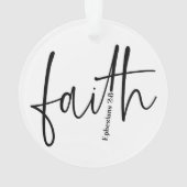Einfacher Text der Black Faith Bible Verse Calligr Ornament (Rückseite)