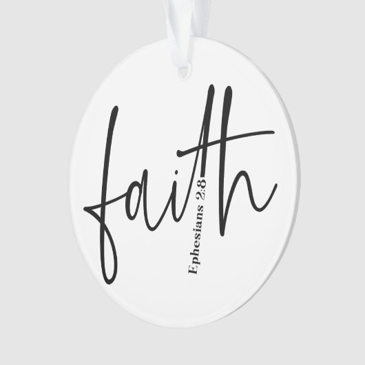 Einfacher Text der Black Faith Bible Verse Calligr Ornament (Vorderseite)