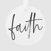 Einfacher Text der Black Faith Bible Verse Calligr Ornament (Vorderseite)