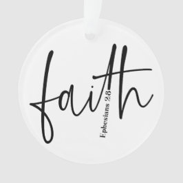 Einfacher Text der Black Faith Bible Verse Calligr Ornament
