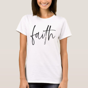 Einfacher Text der Black Faith Bible Verse Calligr T-Shirt