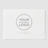 Einfacher Text für Firmenlogo Pergament Einladungen (Vorderseite)