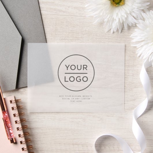 Einfacher Text für Firmenlogo Pergament Einladungen (Hochzeit)