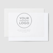 Einfacher Text für Firmenlogo Pergament Einladungen (Versetzt)