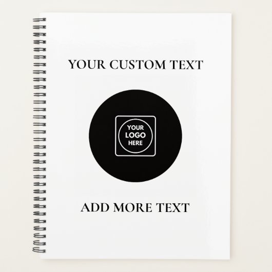 Einfacher Text für Logo-Werbung Geschäftplan Planer (Vorderseite)
