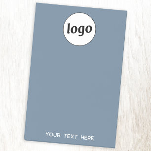 Einfacher Text für Logos Werbeaktion Dusty Blue Post-it Klebezettel