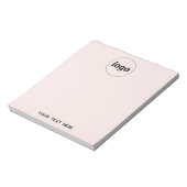 Einfacher Text für Logos Werbeaktion Rosa Rosa Notizblock (Rotiert)