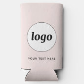 Einfacher Text für Logos Werbeaktion Rosa Rosa Selters Dosenkühler (Rückseite)