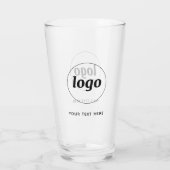 Einfacher Text für Logos Werbebierglas Glas (Rückseite)