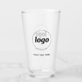 Einfacher Text für Logos Werbebierglas Glas (Vorderseite)