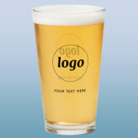 Einfacher Text für Logos Werbebierglas