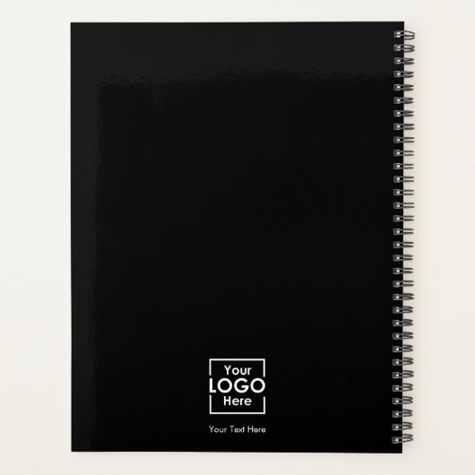 Einfacher Text für Personalisiertes Firmenlogo Planer (Rückseite)