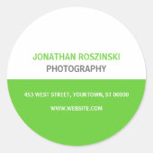 Einfacher Text-Grüne Aufkleber (Vorderseite)