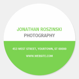 Einfacher Text-Grüne Aufkleber