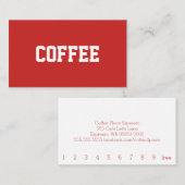 Einfacher Text-Kaffee Superstar zentriert Treuekarte (Vorne/Hinten)