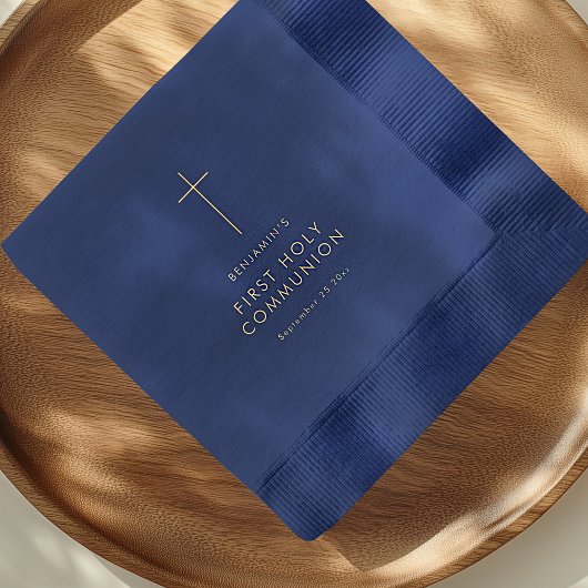 Einfacher Text Kreuz Erste Heilige Kommune Servietten Mit Folie