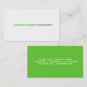 Einfacher Text-Limones Grün Visitenkarte (Vorne/Hinten)